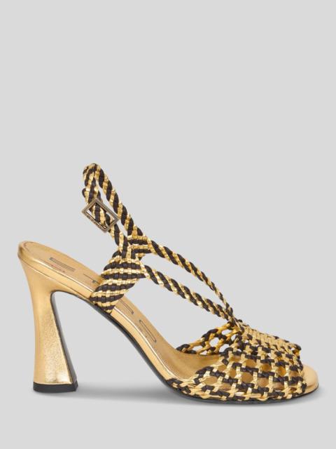WOVEN HIGH-HEELED SANDALS