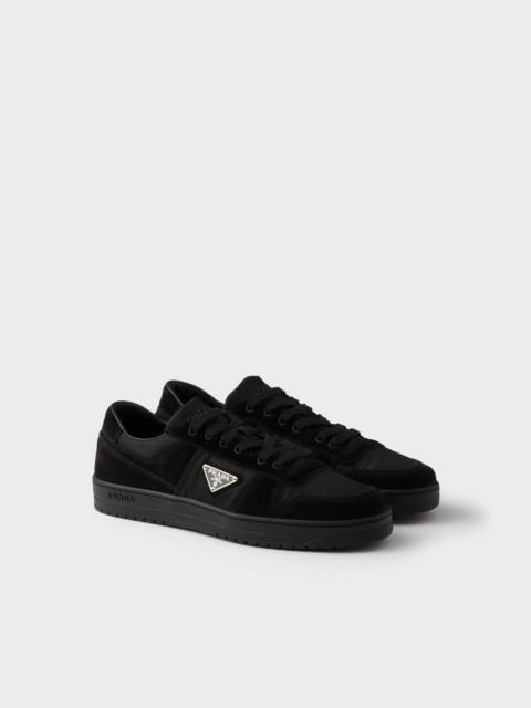 Downtown Re-Nylon and suede sneakers