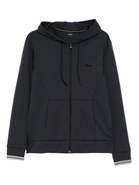 logo-embossed hoodie
