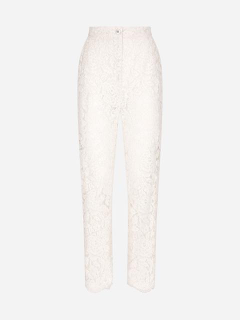 Branded stretch lace pants