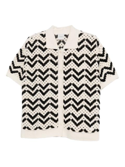 Anais crochet chevron polo shirt