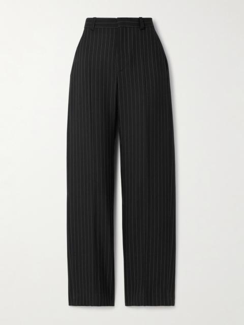 Pinstriped Wool-twill Straight-leg Pants