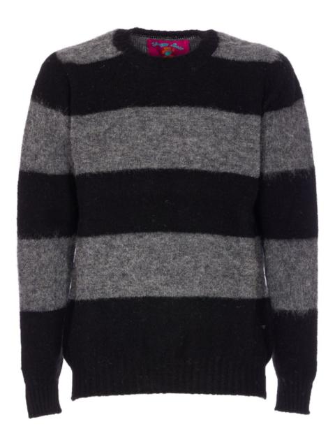 striped crew-neck sweater