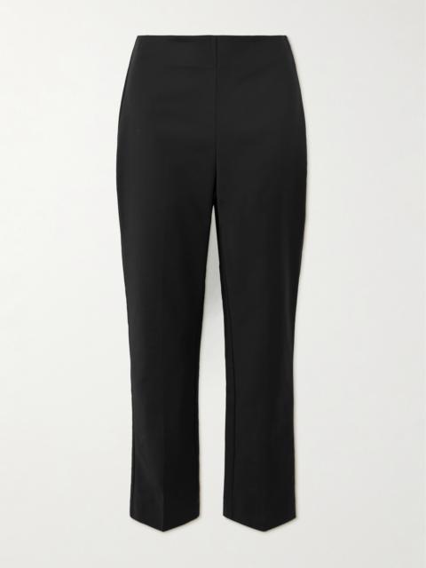 Cotton-blend Straight-leg Pants