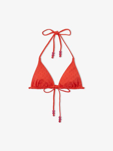 Ariah
Paprika JC Monogram Recycled Nylon and Lycra Triangle Bikini Top