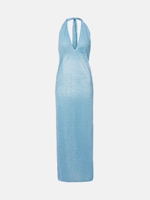 Lumière halterneck maxi dress