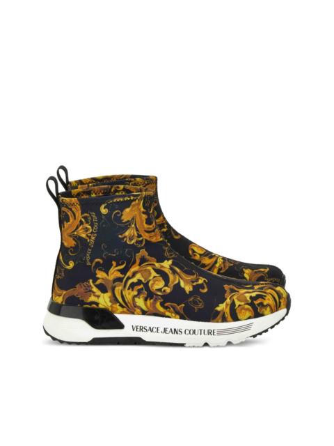 baroque-print slip-on sneakers