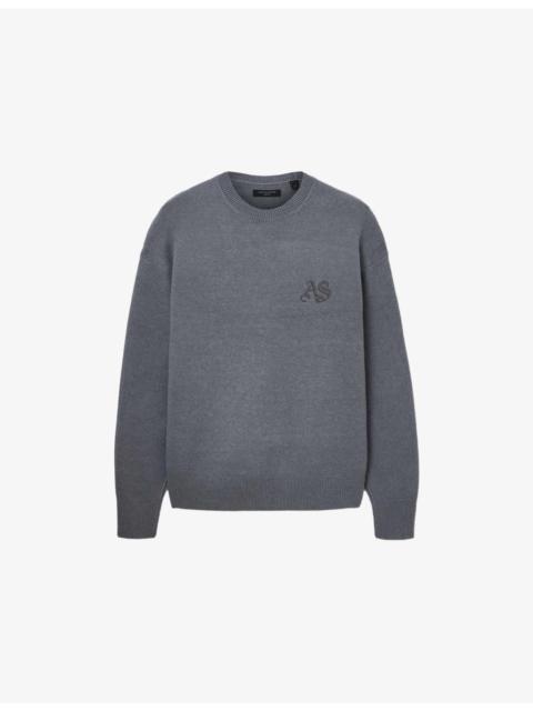 Icon Brand-Embroidered Knitted Jumper
