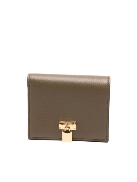 padlock leather wallet