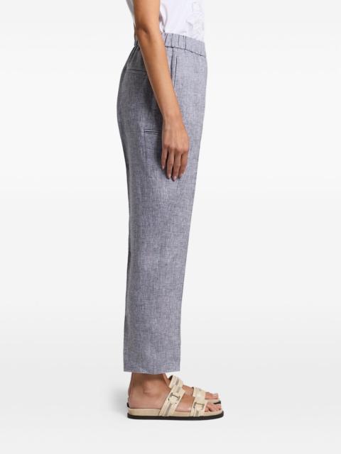 elasticated straight trousers