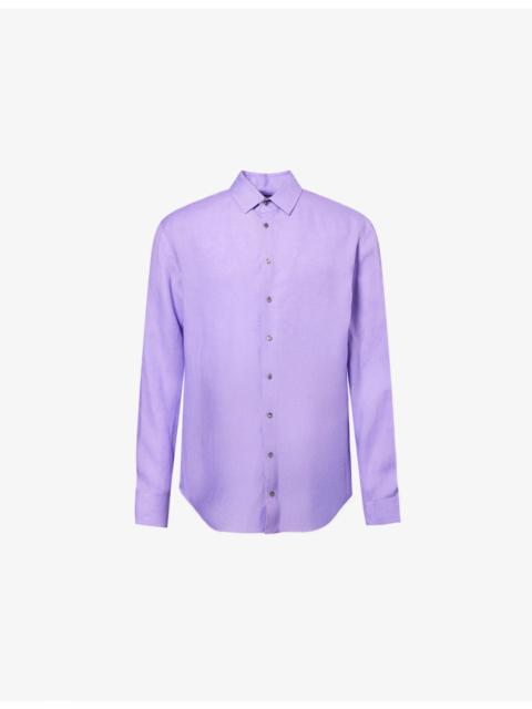 Relaxed-Fit Long-Sleeve Linen Shirt