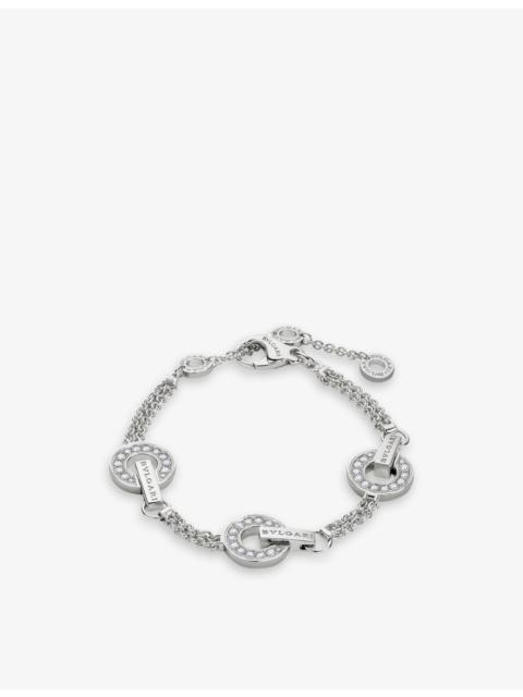 BVLGARI BVLGARI 18ct white-gold and 0.53ct brilliant-cut diamond bracelet