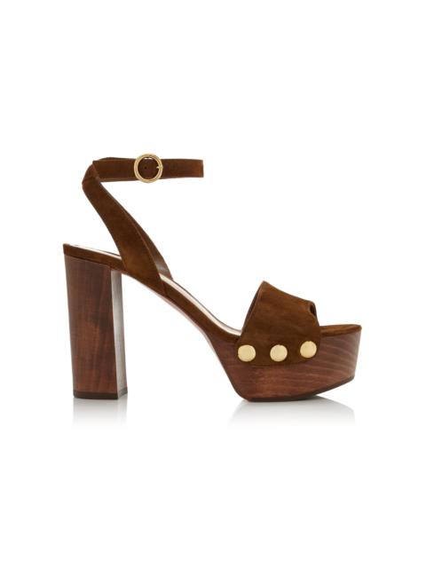 Ardéa Suede Platform Sandals brown