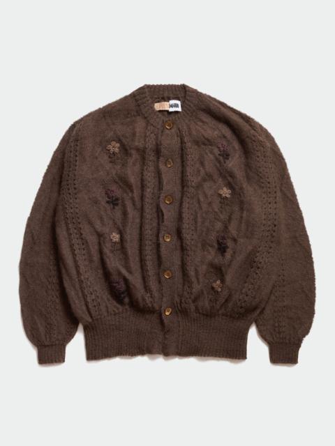 Cormagliano Mohair Cardigan Brown
