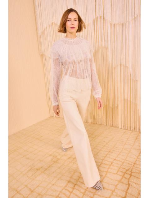 Viviane Cape Layer Long Sleeve Blouse