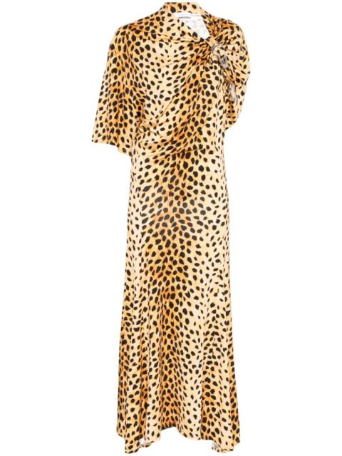 leopard-print maxi dress