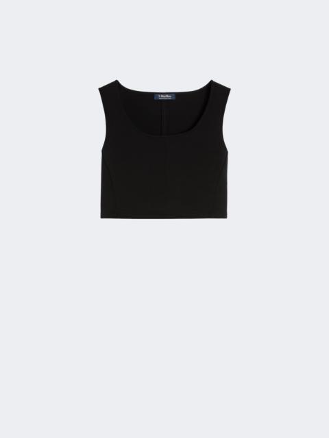 Scuba jersey top - BLACK