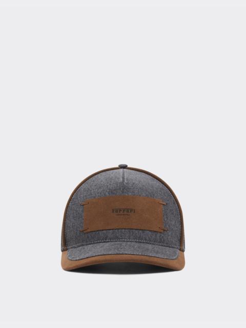 Denim and Alcantara®baseball cap
