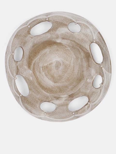 Grey Shale 'Leaf' Ceramic Plate