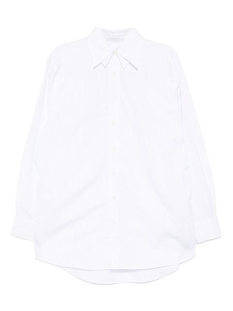 double-collar striped shirt