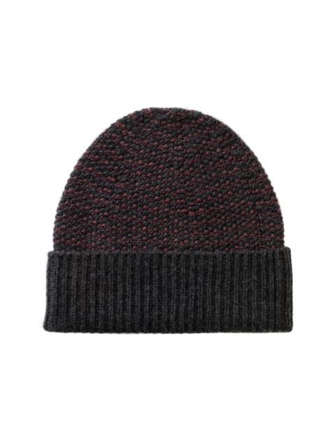 Seed Stitch Cashmere Grey Beanie