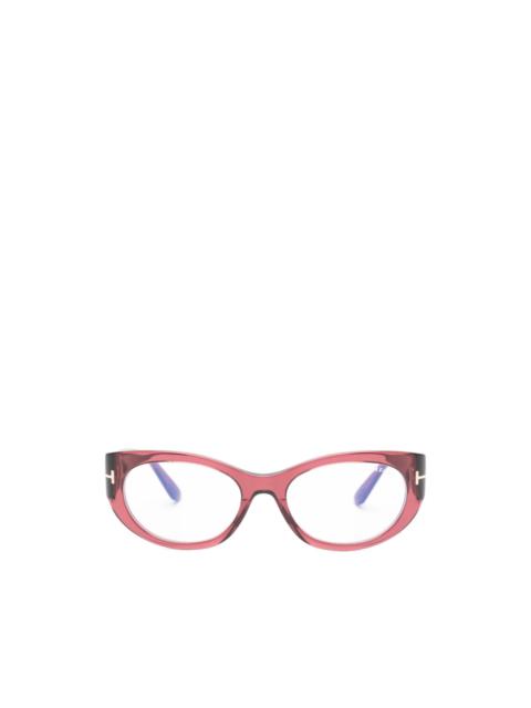 oval-frame glasses