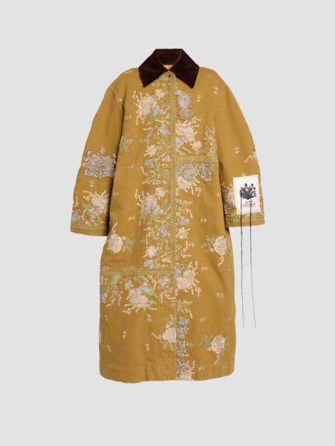 EMBROIDERED DENIM COAT