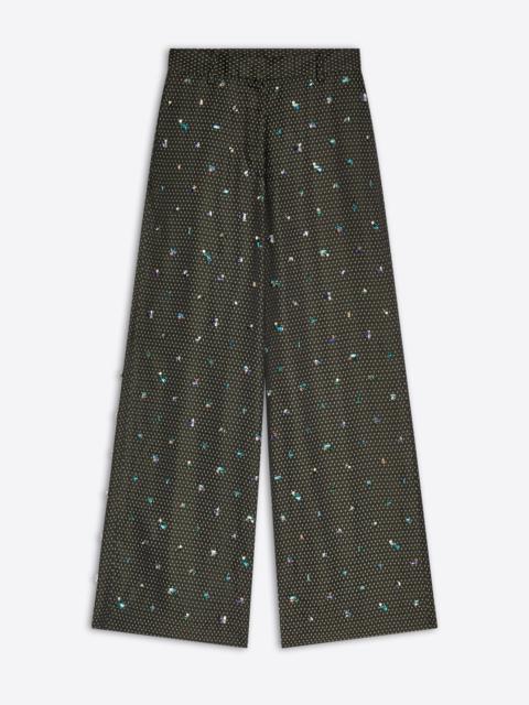 EMBELLISHED WIDE LEG PANTS