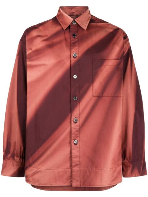 bleached-effect cotton shirt