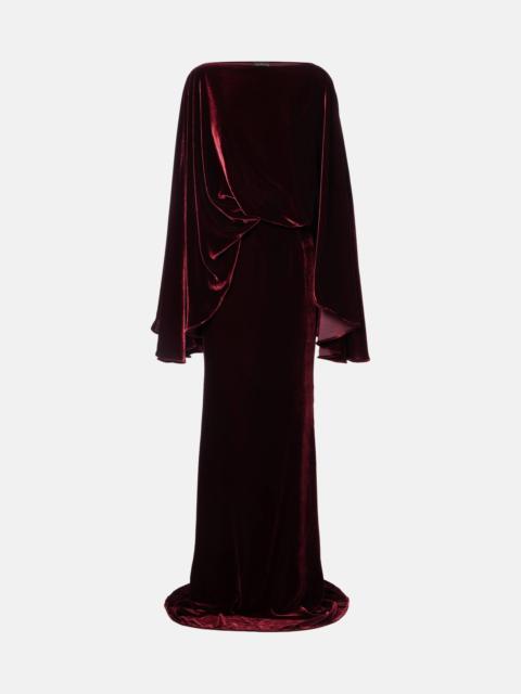 Musidora draped velvet gown
