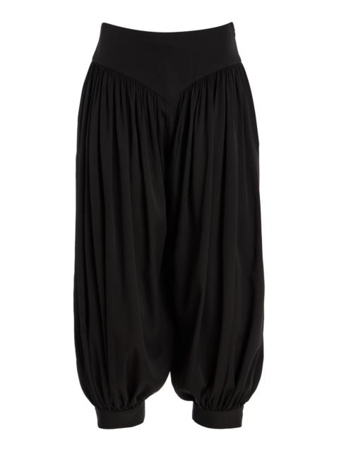 Fluid Wool Bloomer Pants black