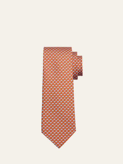 Men's Micro-Graduation Cap Print Tie