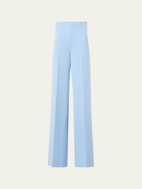 Double-Face Wool Bootcut Trousers