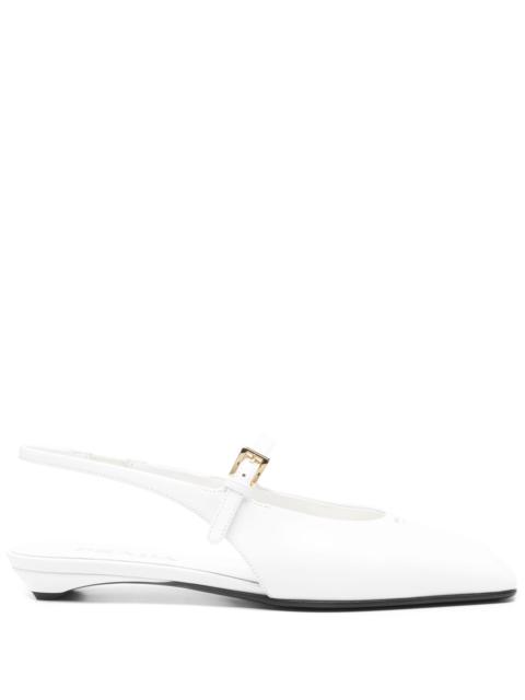 Leather Slingback Ballet Flats