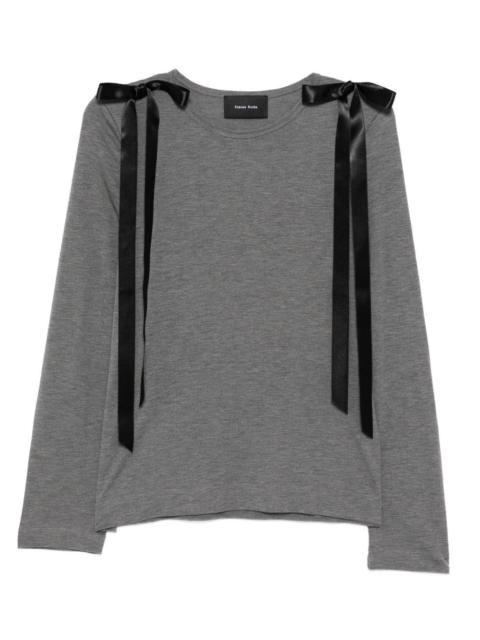 ribbon-detailing T-shirt