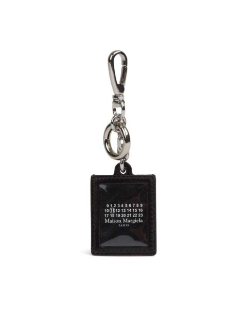 four-stitches leather keyring
