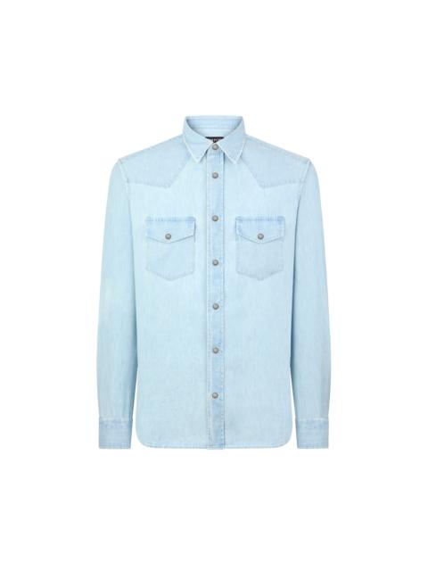 DENIM CHAMBRAY WESTERN SHIRT