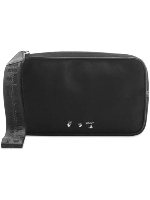 Off-White Logo Nylon Pouch Bag Black