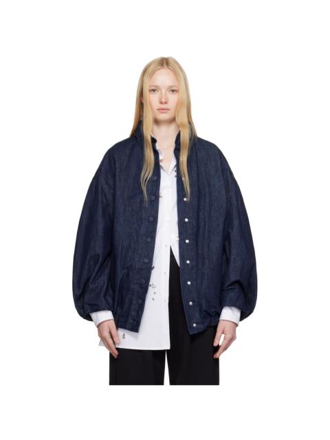 Navy Press-Stud Denim Jacket