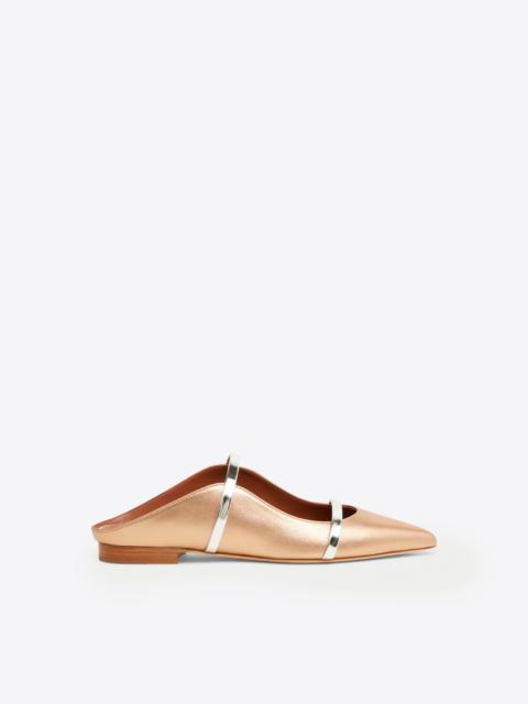 Maureen Gold & Silver Leather Flats