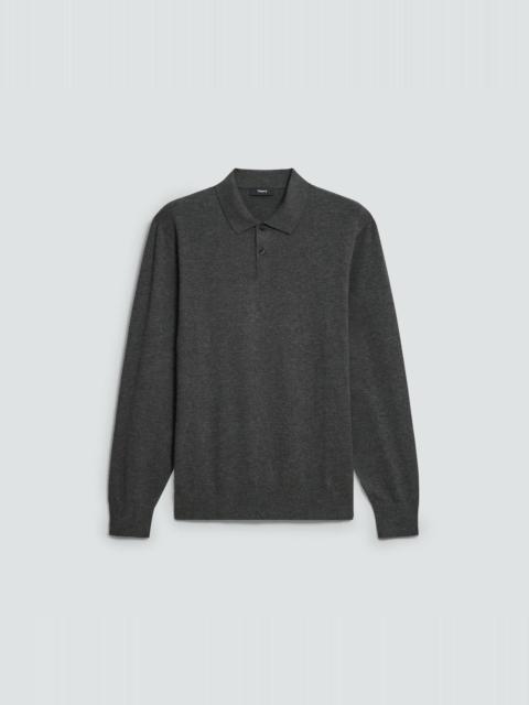 Goris Long-Sleeve Polo Shirt in Light Bilen