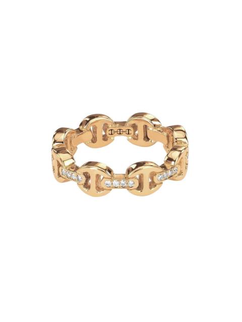 Dame Tri-Link Diamond Bridge Ring