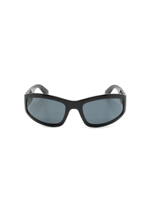 biker-style frame sunglasses