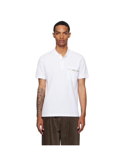 White Moschino Tape Polo