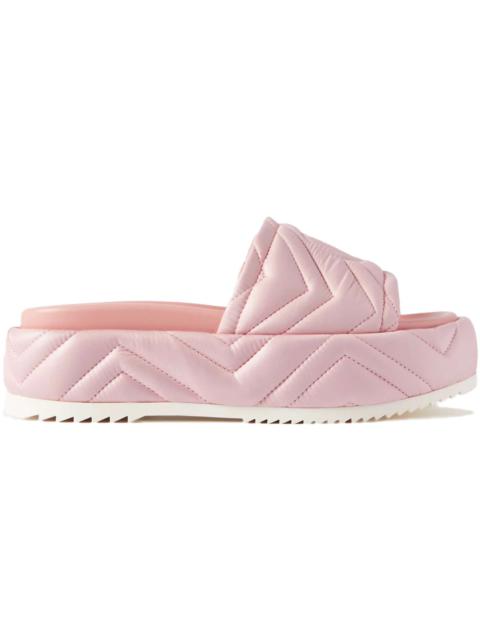 Gucci Quilted Angelina Platform 55 mm Sandal Powder Pink (Women's)