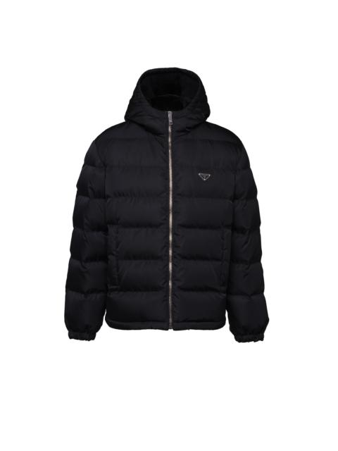 Cropped Re-Nylon down jacket