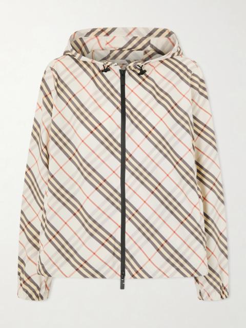 Checked Hooded Shell Jacket