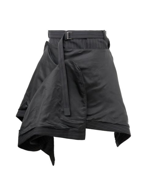 Stripe Doeskin Skirt