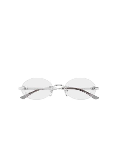 oval-frame glasses