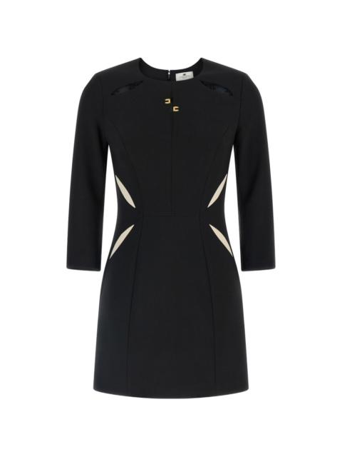 Sheath cut-out logo dress